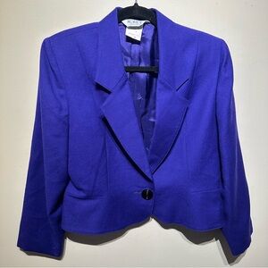 Vintage Koret Bright Purple 100% Wool Blazer